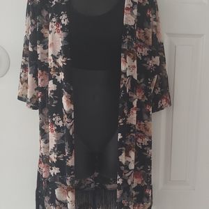 Ember FLORAL Open Cardigan Sz. Medium